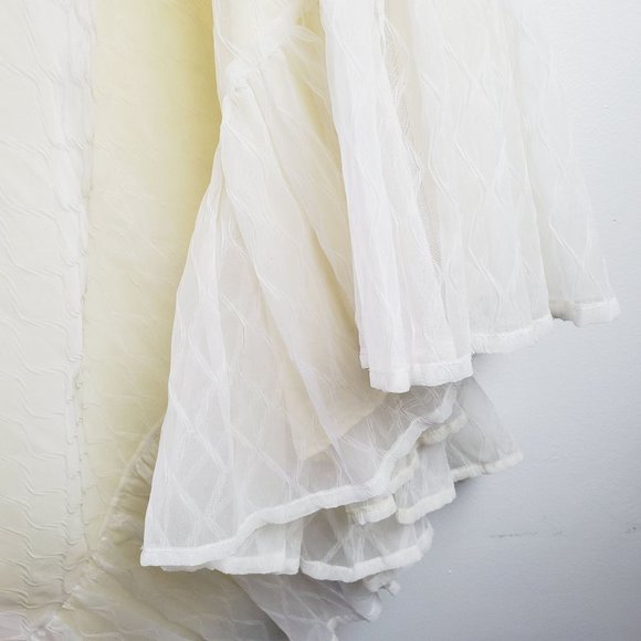 Vtg 60s Jack Bryan Designed by Dupuis Formal Maxi Layered High Neck Tiered Dress - Picture 10 of 12